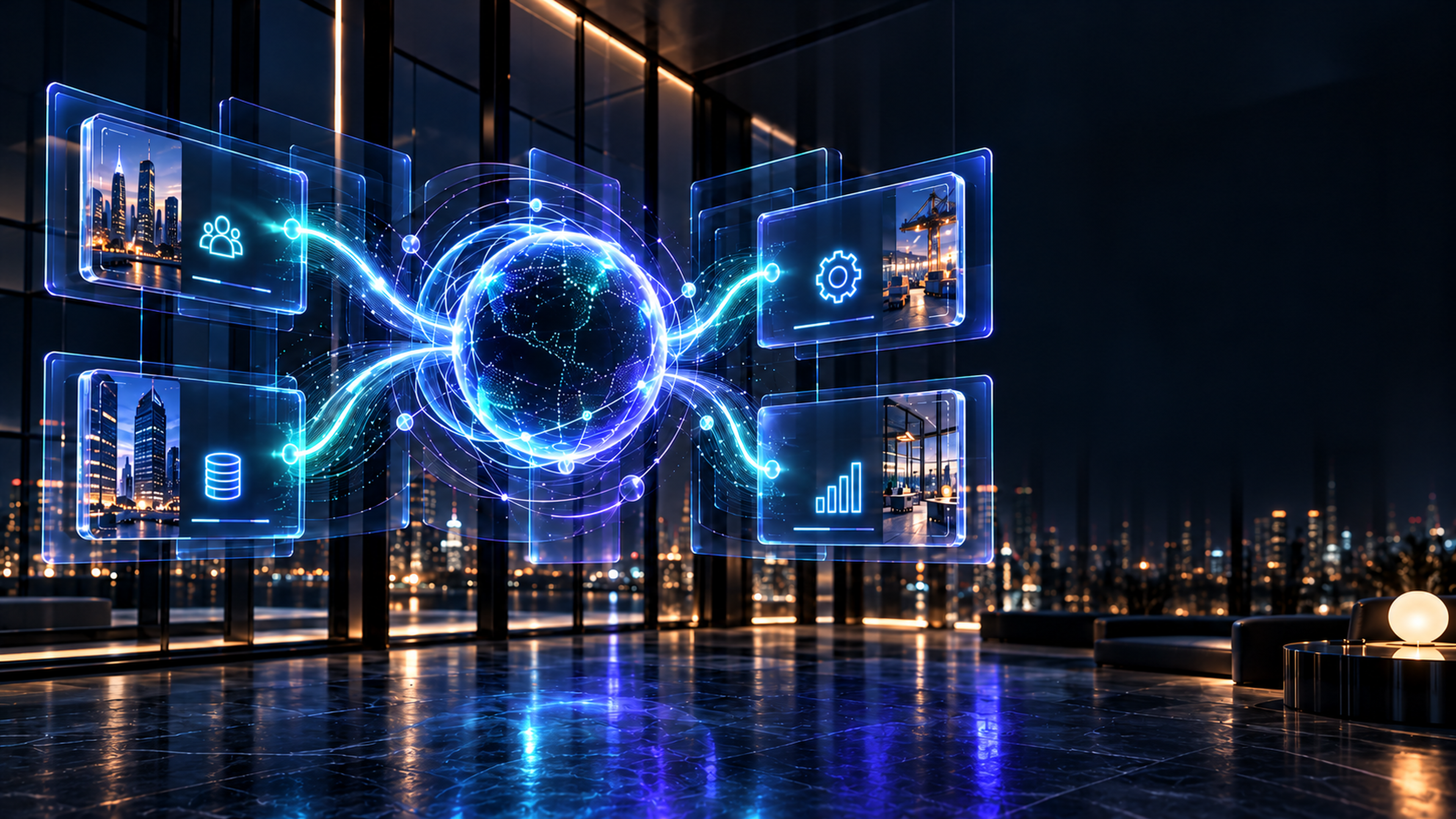 Orchestration network connecting critical business workflows.