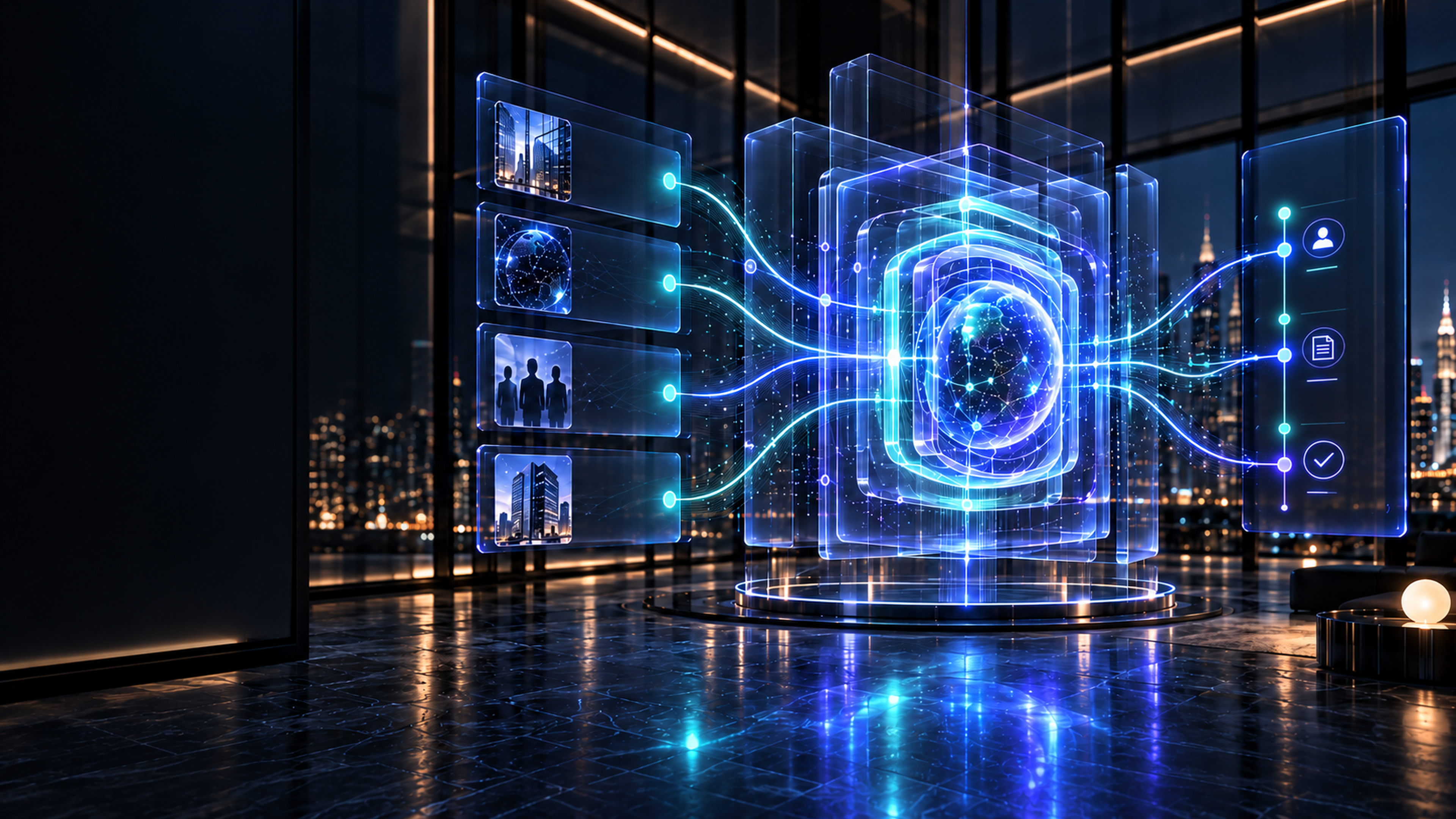 Protected intelligence core with governance and audit trails.